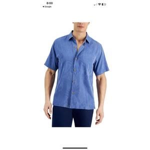 Tommy Bahama Lush Palms Button Down Shirt-Bright Cobalt